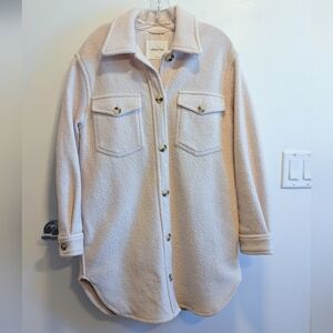 ARITZIA Long Wool Chore Coat - Sm Off White